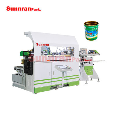 Máquina de soldadura de costura totalmente automática de 10-20L y máquina transportadora de pulverización externa con capacidad de 40 latas/min