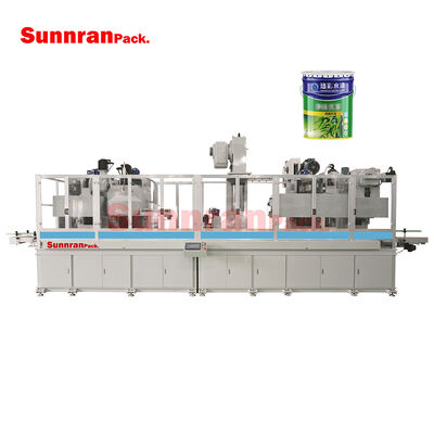 Línea de producción totalmente automática para cubos con capacidad superior a 40 latas/min sin rizado
