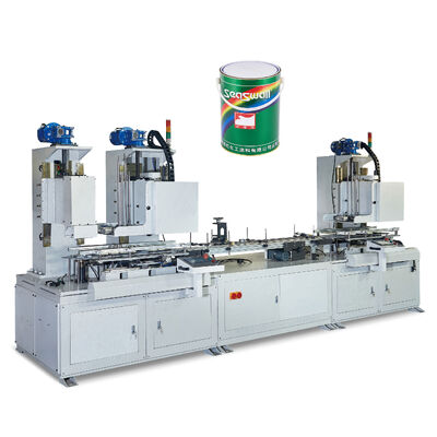Máquina de fabricación de latas de pintura redondas de 0,5-3L totalmente automática para la fabricación de latas de metal con capacidad de 60 latas / min